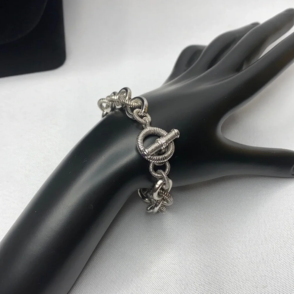 Judith Ripka .925 Braclet Maltese Cross 47g - Picture 2 of 6